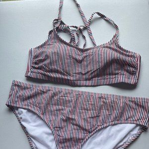 Plus Size Textured Hipster Bikini - Xhilaration™ Multi Stripe